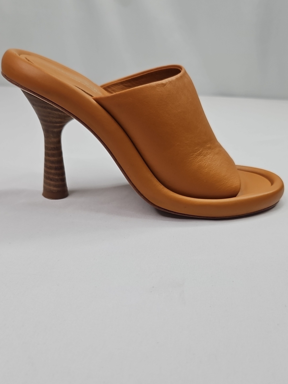 Paloma Barceló Cognac Leather Slide Heel Mule Size 36